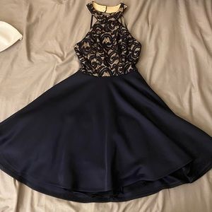 blue formal dress
